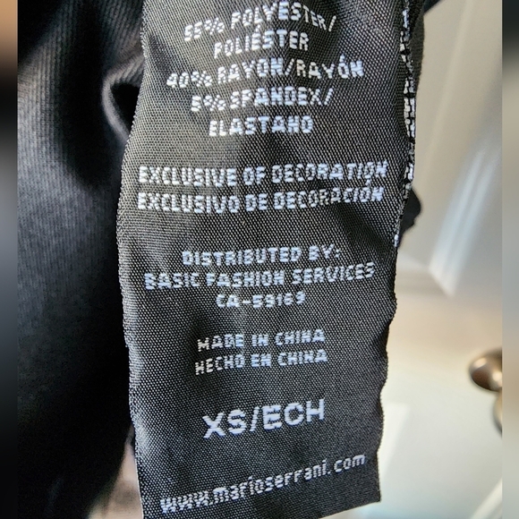 Mario Serrani Dress Black and Blue Formal Dress Size XS - Picture 4 of 8